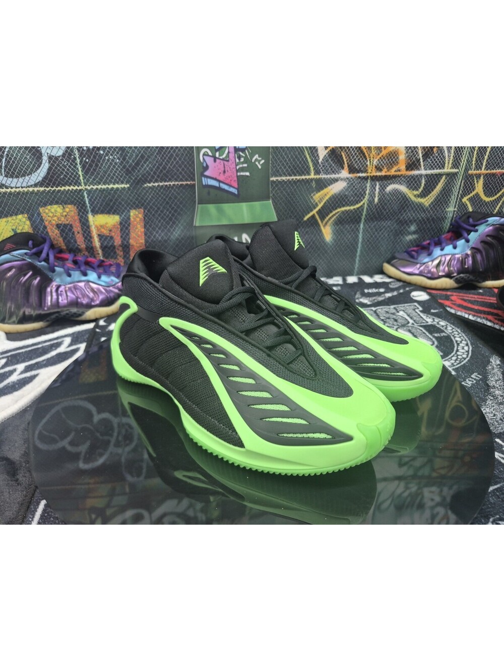adidas anthony edwards’s 2 j black/green Mens size 7M jq2049 Brand New